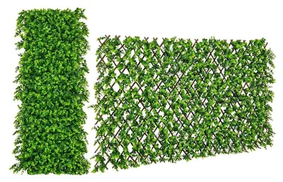 Immagine prodotto di Siepi da muro per piante con edera artificiale per giardino e privacy con eucalipto verde