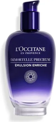 Zdjęcie produktu dla L'Occitane Immortelle Precious, Kobiety, 75 ml, Emulsja, Skóra uniwersalna, Elastyczność, Nawilżający, Odżywiający, Spulchnianie, Wygładzający, Buteleczka z pompką