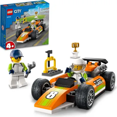 Produktbild von LEGO 60322 City Rennauto, Formel 1 Auto für Kinder mit Mechaniker- und Minifiguren