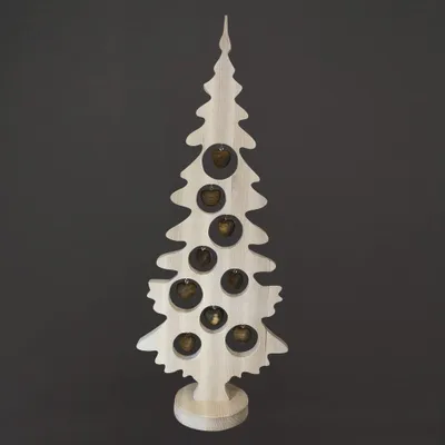 Produktbild von Dekobaum auf Sockel mit Herzen weiß 75 x 30 cm, tschechisches Produkt