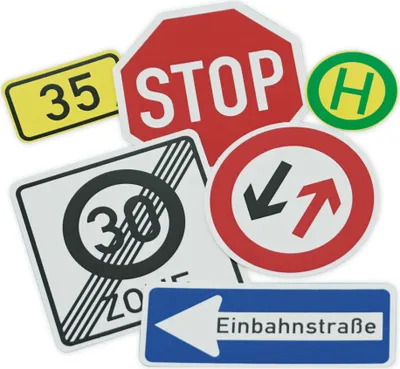 Produktbild von TimeTEX Verkehrszeichen-Box, 64-tlg., magnetisch
