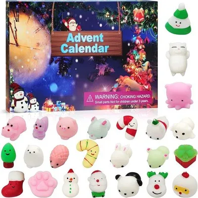 Productafbeelding van Mochi dieren adventskalender - 24 schattige figuren - verrassingen voor kinderen - ideaal kerstcadeau - ShopVlot