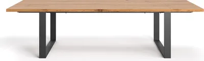 Produktbild von Ausziehbarer industrieller Mova-Tisch, 200x100 cm + Tischverlängerungen 2x60 cm, Eiche, Designermöbel