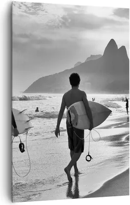 Produktbild von Bild auf Leinwand - Leinwandbild - Einteilig - Meer Welle Surfen - 80x120cm - Wand Bild - Wanddeko - Wandbilder - Leinwanddruck - Wanddekoration - Leinwand bilder - Wandbild - PA80x120-3745