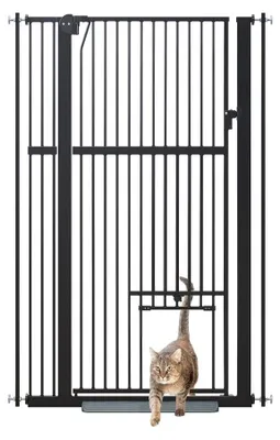 Produktbild von Extra Hohe Sicherheitsbarriere mit Katzenklappe 142 cm