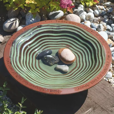 Produktbild von Wildlife World EBB Echoes Vogelbad - frostsichere Keramik mit 3 satinierten Fussen