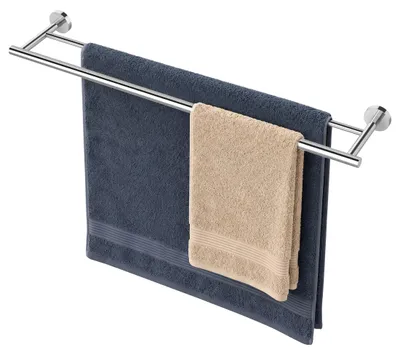 Doppelter Handtuchhalter Edelstahl 75 cm Wandmontage poliert