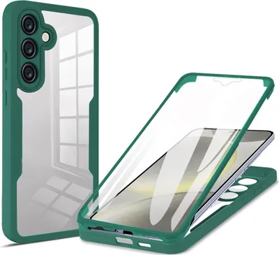 Obrázek produktu pro Pouzdro pro Samsung Galaxy S25/S24 - Pouzdro 360 s ochranou displeje Phonesta Slim Protect - Zelené