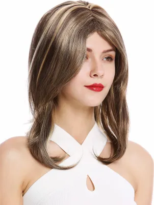 Produktbild von WIG ME UP Perücke schulterlang Mittelscheitel Braun Blond Gesträhnt GFW2078-8H124