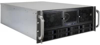 Image de Boîtier 19'' IPC 4U 4408-L, rack 4U, noir, sans bloc d'alimentation