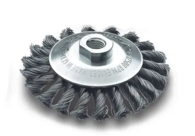 Productafbeelding van Zopfkegelborstel, 115 mm, met schroefdraad, draaddikte 0,5 mm, staal, 12 mm, 15000 omwentelingen per minuut