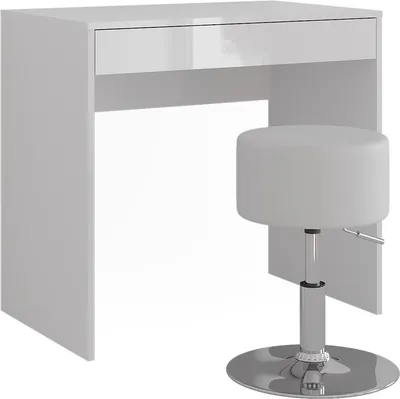 Produktbild von Schminktisch Vicco Sherry Weiß/Weiß Hochglanz 81.4 cm mit Hocker, Model 57676