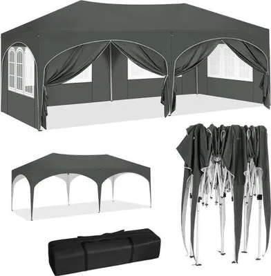 Produktbild von Famanu Partytent Wasserfest - 6x3m - Grau