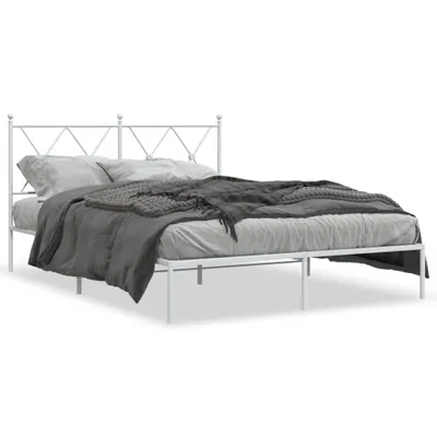 Obrázok produktu pre vidaXL Detská posteľ s čelom kovová biela 140x190 cm