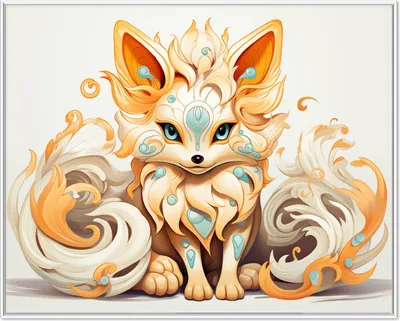 Produktbild von Wallario Wandbild Geheimnisvoller Fuchs, Größe: 40,30 x 50,30 cm, Poster mit weißem Aluminiumrahmen
