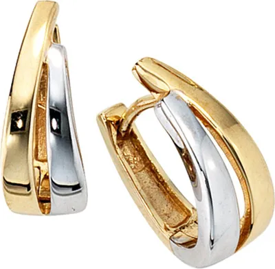 Produktbild von Paar Creolen Creole Ohrringe 15.3mm 333 Gold Gelbgold teilrhodiniert Damen