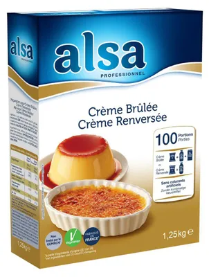 Obrázok produktu pre Alsa Crème brûlée prášok 1250 g – Klasická dezertná zmes na krémové Crème brûlée
