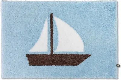 Produktbild von Rhomtuft Badteppich Segelboot eckig 80 x 160 cm  Farbe  air/kastanie/weiss