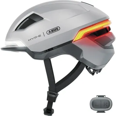 Zdjęcie produktu dla Kask rowerowy ABUS HYP-E - kask z przednim światłem, tylnym światłem i kierunkowskazem - nadaje się również do jazdy na rowerach elektrycznych i pedelekach S - dla nastolatków i dorosłych - iber, rozmiar S (51-55 cm)
