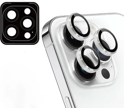 Productafbeelding van imoshion Camera Protector Glas 2-pack voor de Apple iPhone 14 Pro (Max) - Zilver