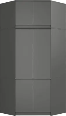 Produktbild von BDW Schlafzimmer Eckschrank mit Verlängerung, 6 Türen, Grau