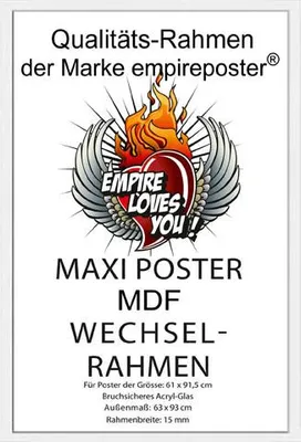 Produktbild von One Piece - Full Crew - Anime Plakat Poster Druck Grösse 61x91,5 cm MDF-Rahmen weiss