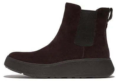 Produktbild von FitFlop F-Mode Suede Flatform Chelsea Boots BROWN 39