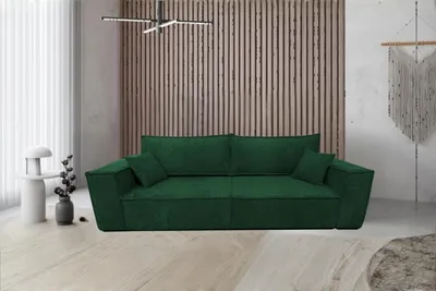 Image de Canapé d'angle Camel III avec fonction couchage Coffre de rangement Canapé 255 cm Salon Surface de couchage 200 x 150 cm (Couleur : Poso 14 - vert)