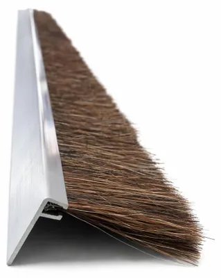 Produktbild von Roßhaar Winkel-Bürstendichtung 25 x 1500mm Aluschiene AF5/25, Besatz: Roßhaar