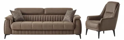 Produktbild von Sofa Set Regina, Braun Stellvariante 3+1