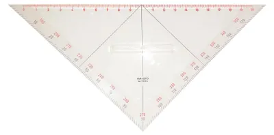 Produktbild von Aristo Kursdreieck 22,5 cm mit Griff, Winkelskalen 360/1, 20cm