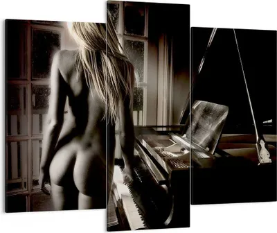 Produktbild von Bild auf Leinwand - Leinwandbild - Frau Nackt Geheimnis - 130x100cm - Wand Bild - Wanddeko - Leinwanddruck - Bilder - Kunstdruck - Wanddekoration - Leinwand bilder - Wandkunst - CB130x100-0114