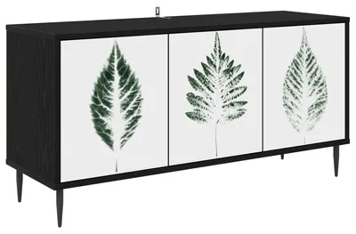 Obrázok produktu pre vidaXL TV skrinka HANAU, 102 x 33 x 51 cm, čierna, vzhľad dubu