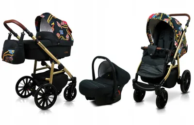 Obrázok produktu pre BabyLux® Aspero | Kočík 3v1 Set | Zlatá Čína | Kombinovaný kočík | Set kočíkov | Detský kočík