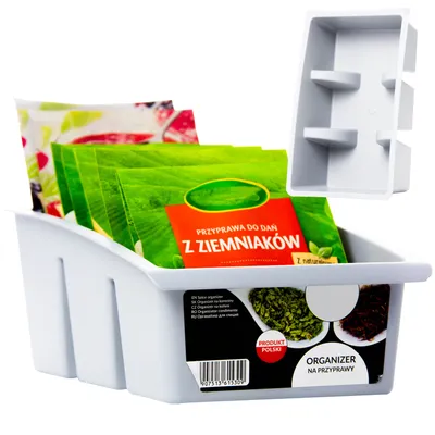 Zdjęcie produktu dla Pojemnik Na Przyprawy Saszetki Organizer Szary