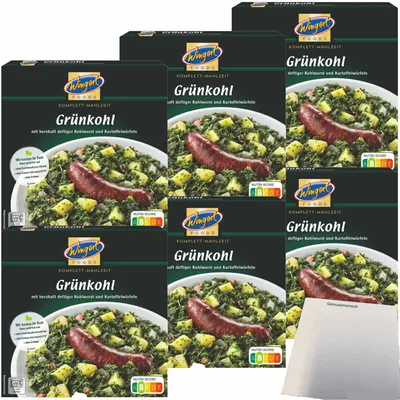 Produktbild von Wingbert Grünkohl 6er Pack (6x375g Packung) + usy Block