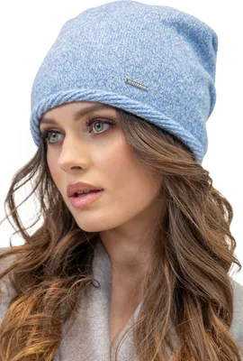 Immagine prodotto di Cappello da donna Vivisence Beanie Inverno Realizzato in caldo filato di lana Cappello classico Autunno Inverno Accogliente Con Fodera interna Perfetta vestibilità Extra Comfort Modello 7087, Azzurro Melange, Taglia Unica