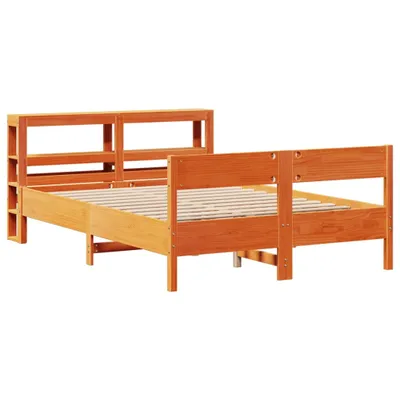 Produktbild von Massivholzbett ohne Matratze Wachsbraun 140x190 cm Kiefernholz