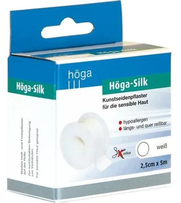 Zdjęcie produktu dla Höga-Silk 2,50cmx5m biały 1 szt