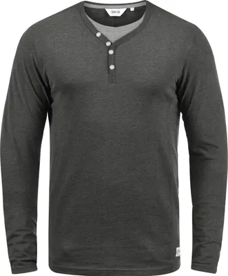 Produktbild von SOLID SDDoriano Herren Longsleeve Langarmshirt Shirt mit Grandad-Ausschnitt Baumwollmischung Regular fit