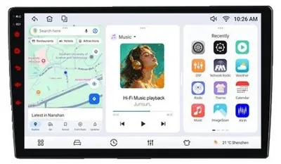 Image de Autoradio, écran tactile IPS, lecteur multimédia, compatible avec le Peugeot 3008 Mk1 (T8) de 2009 à 2016, avec système de refroidissement intégré, navigation GPS Android, modèle V7 (4 Go de RAM, 64 Go de stockage)