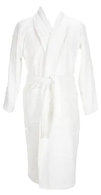 Produktbild von ARTG - Morgenmantel für Herren/Damen Uni, Schalkragen LT5006 (S-M) (Weiß)