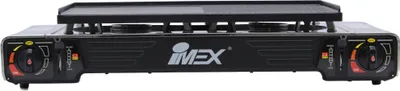 Obrázek produktu pro IMEX BDZ-2x155 Plynový gril, plynový vařič z nerezové oceli, 2 hořáky s grilovacím nástavcem + kufr