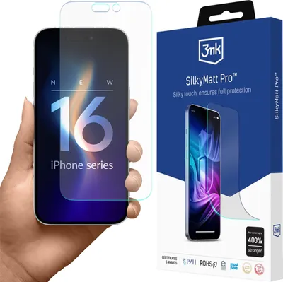 Obrázok produktu pre 3MK W-3SLMATPR-AIP16PRO, Apple, iPhone 16 Pro, Odolné proti poškriabaniu, Priehľadná, 1 kusov
