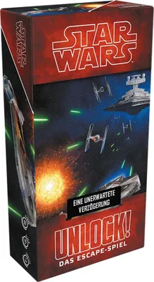 The image shows the packaging of a Star Wars themed escape game.