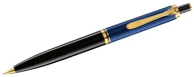 Produktbild von Pelikan D400, Schwarz, Blau, Gold, Harz, Schwarz, 0,7 mm, Rund, Einziehbar