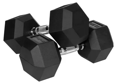 Obrázek produktu pro Rebel RBA-2325-12.5 Pogumované litinové činky HEX 2 x 12,5 kg