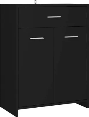 Productafbeelding van Zwarte badkast - 60 x 33 x 80 cm