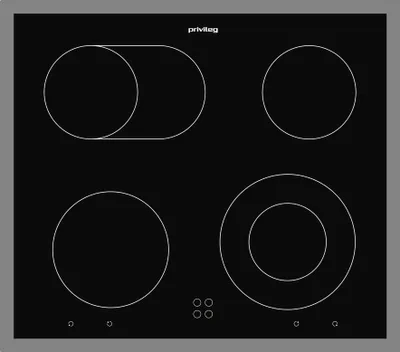 Produktbild von Privileg PCTHR K6042 IN, Schwarz, Integriert, 56 cm, Keramik, 4 Zone(n), 4 Zone(n)