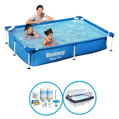 Zdjęcie produktu dla Basen Bestway Steel Pro 221x150x43 cm - Akcesoria w zestawie